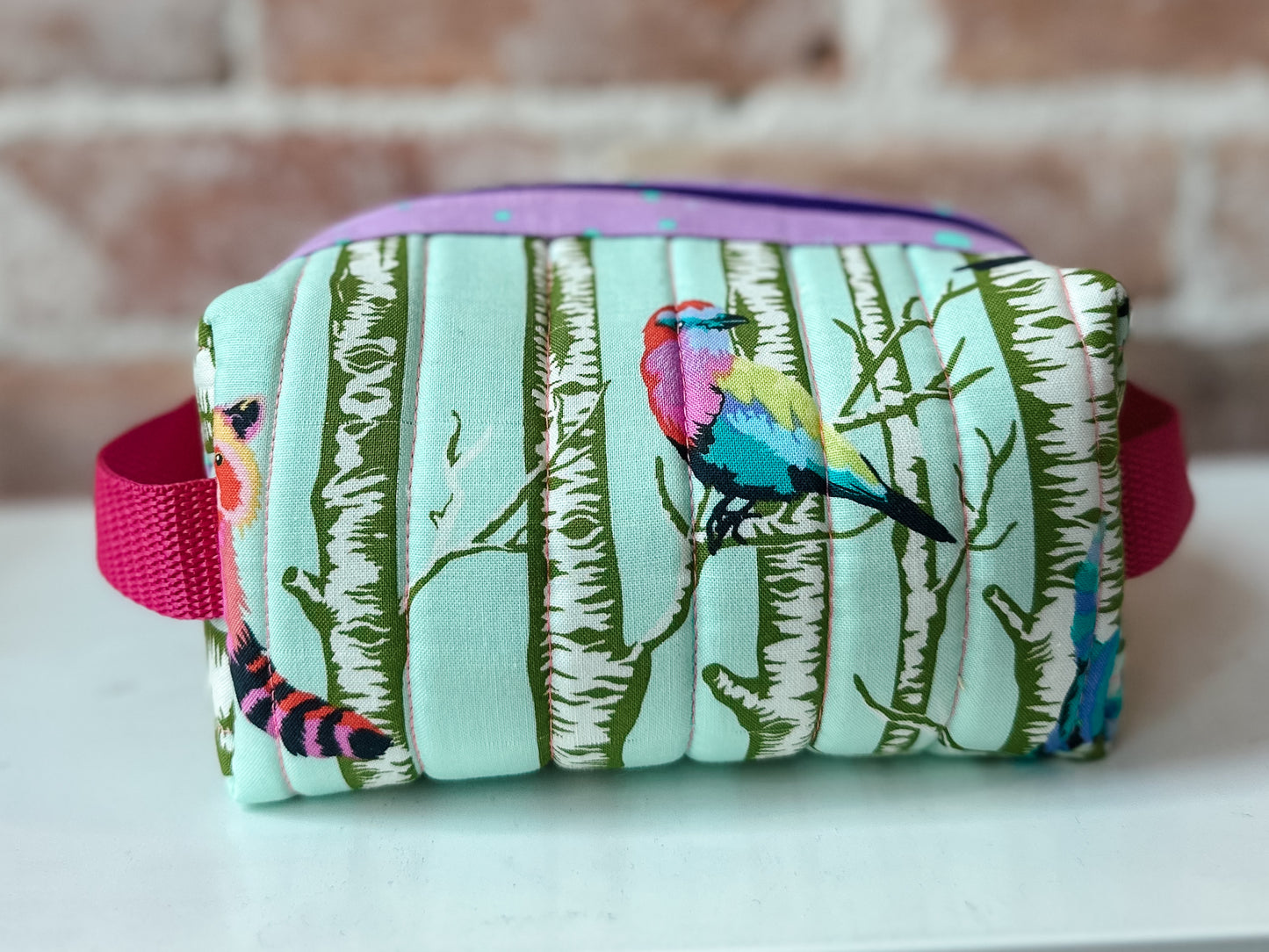 Quilted Boxy Zipper Pouch - Tula Pink Creatures