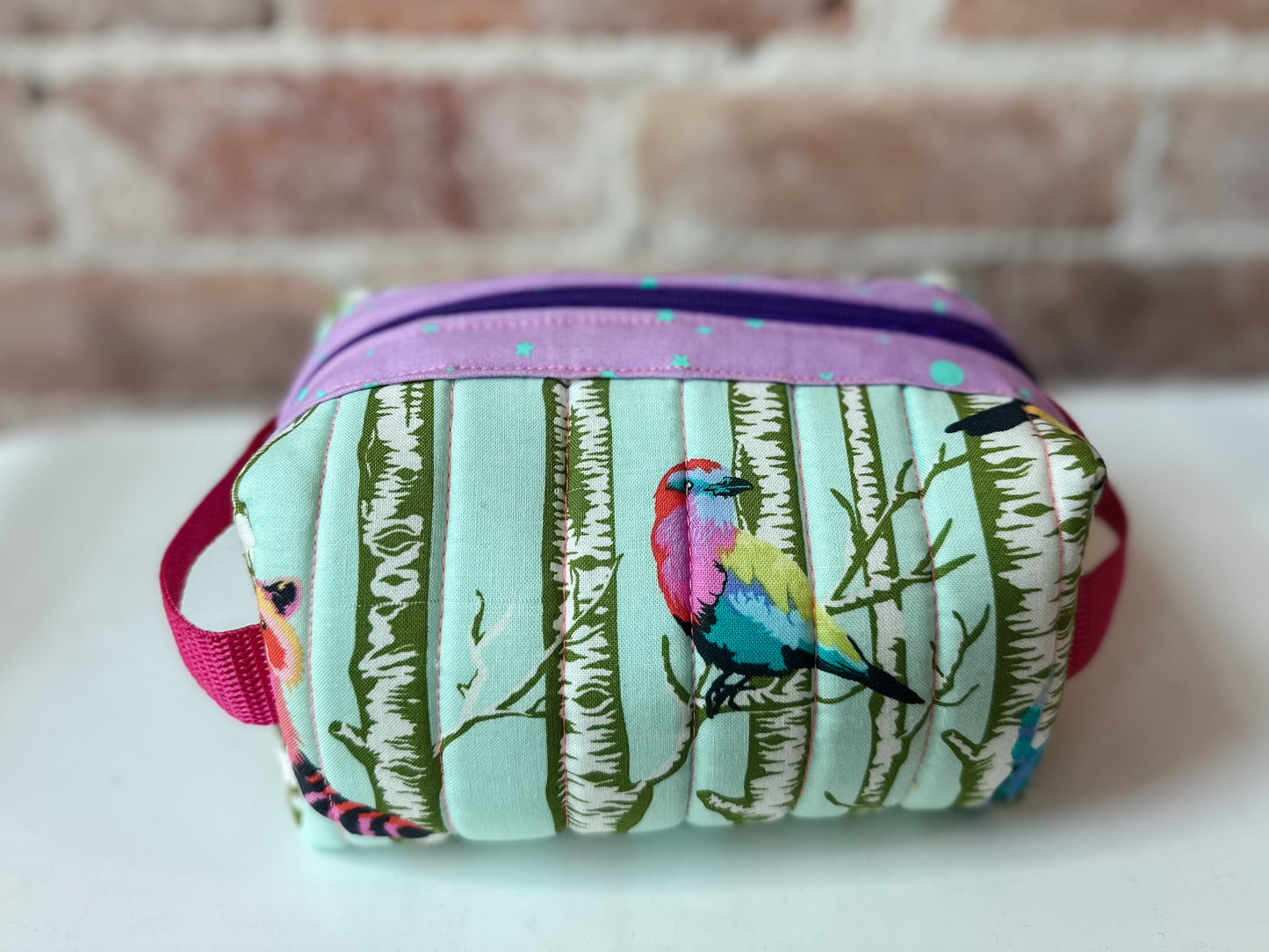 Quilted Boxy Zipper Pouch - Tula Pink Creatures