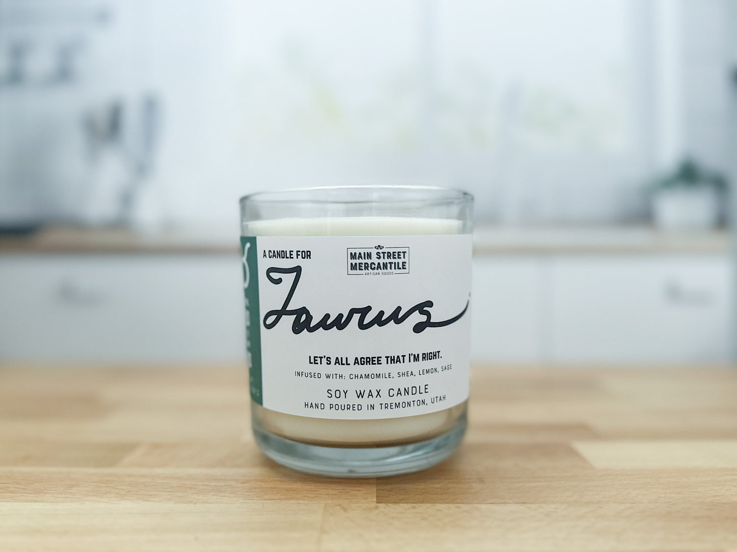 Taurus Zodiac Candle