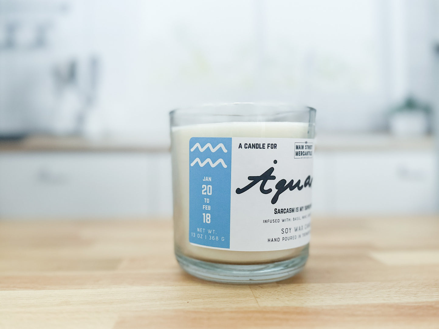 Aquarius Zodiac Candle