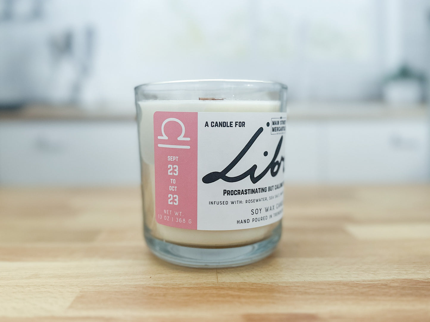 Libra Zodiac Candle