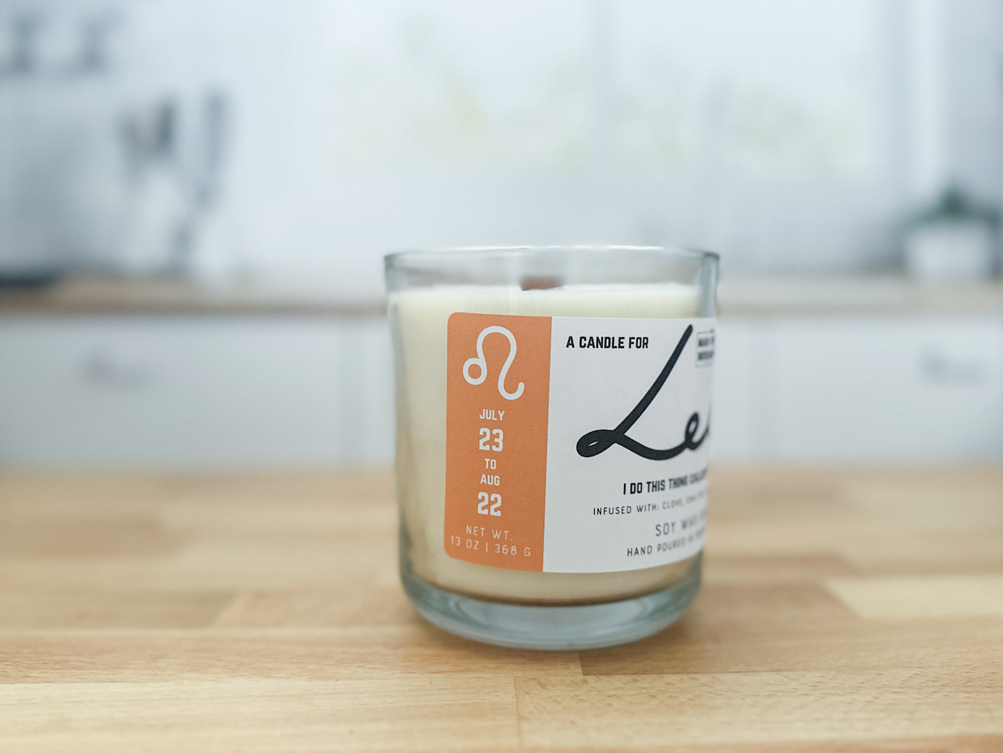 Leo Zodiac Candle