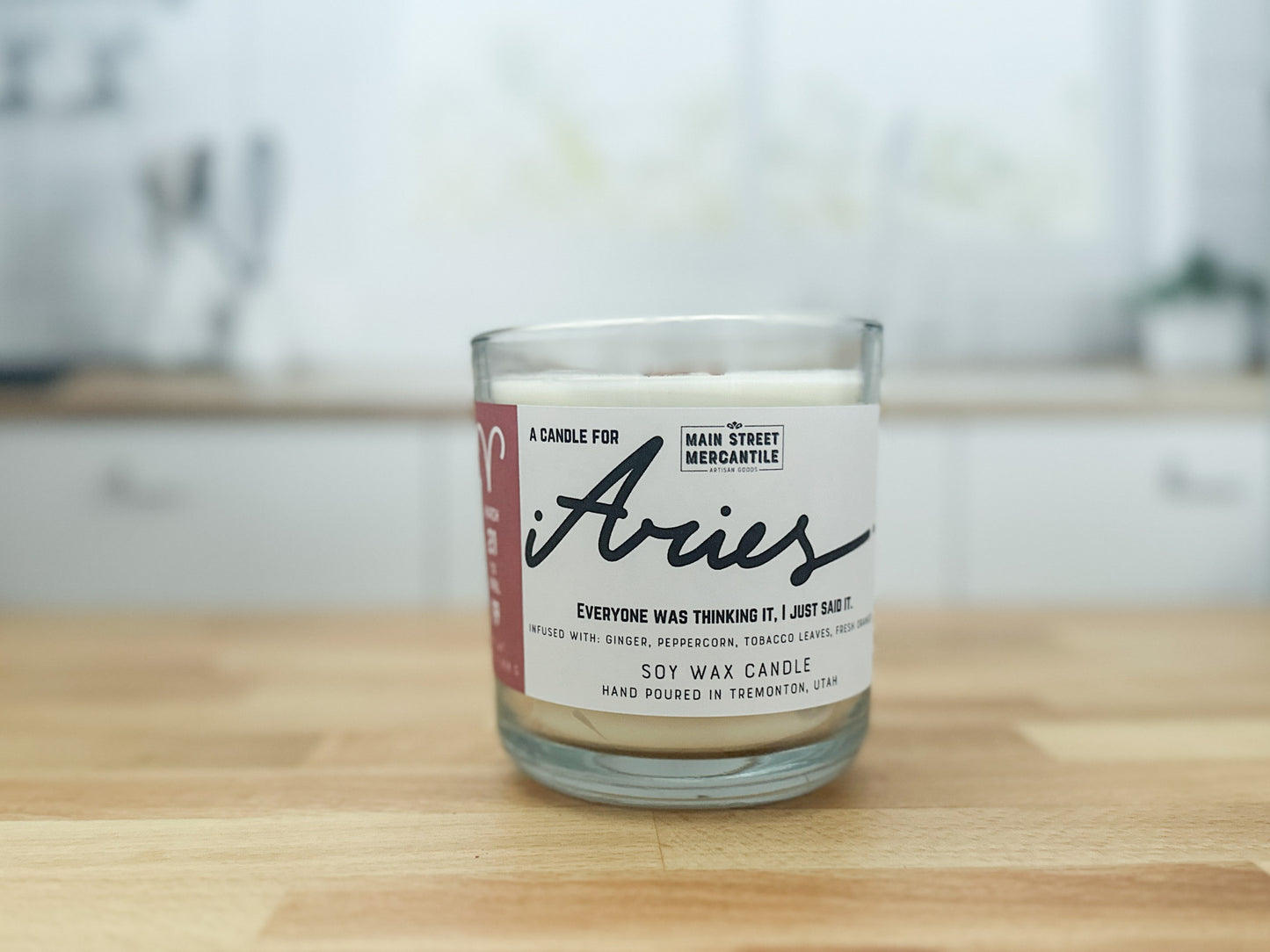 Aries Zodiac Candle