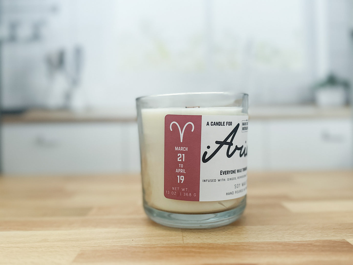 Aries Zodiac Candle