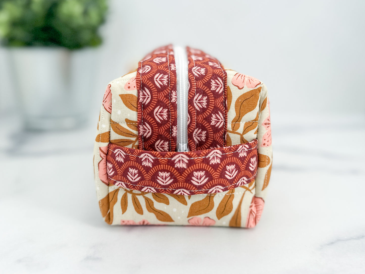 Boxed Zipper Pouch - Mustard Floral (Holland Pouch)