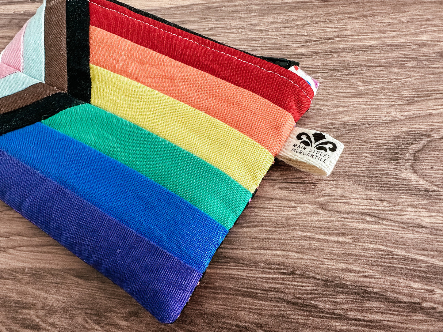 Progress Pride Flag Zipper Pouch