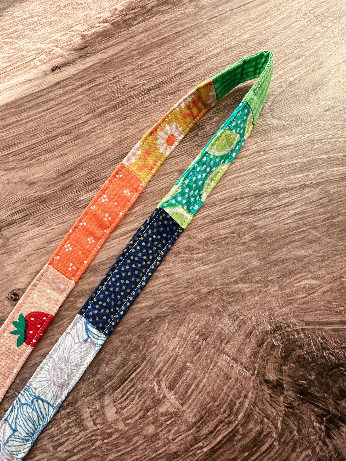 Rainbow Fabric Lanyard