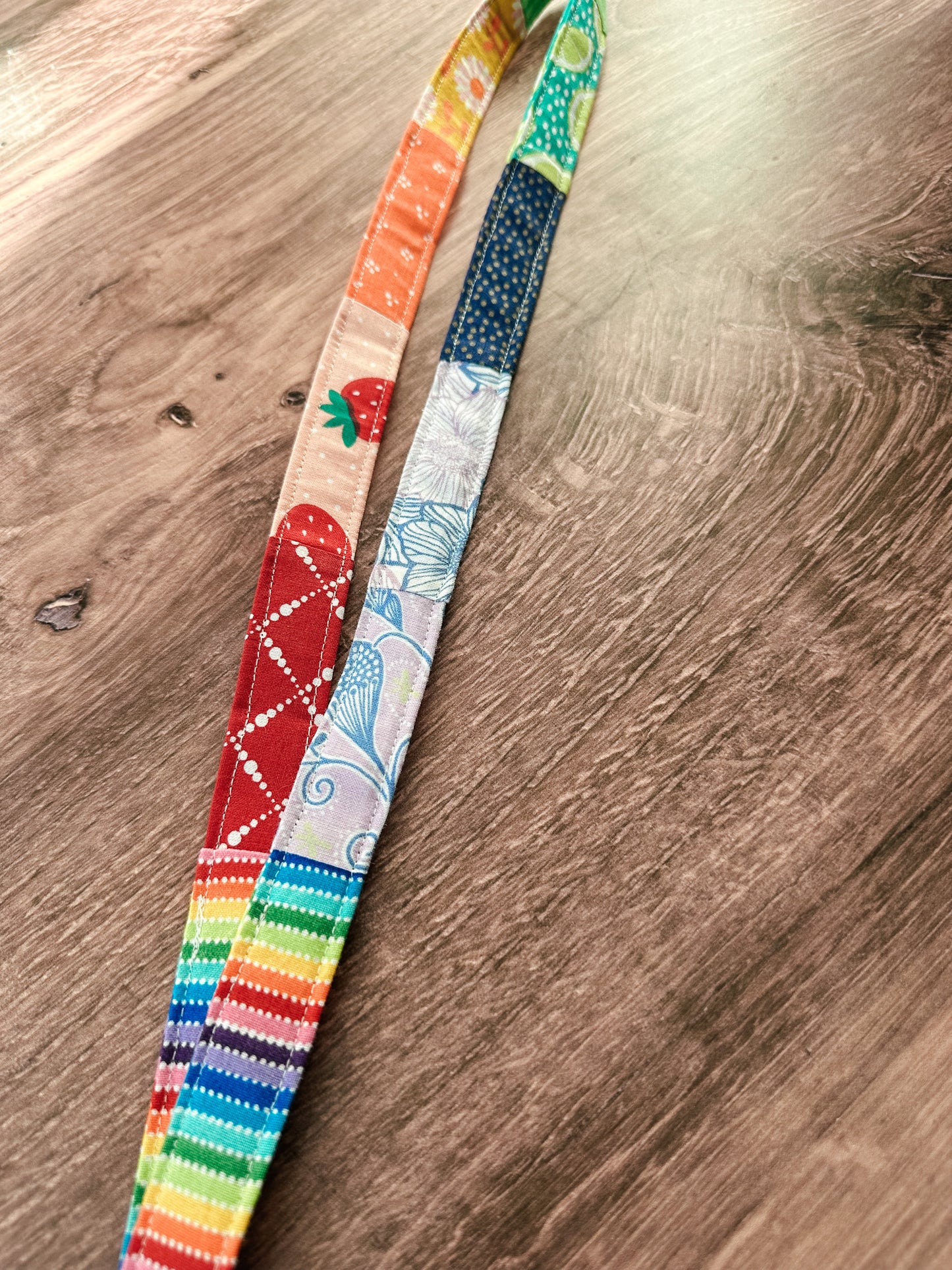 Rainbow Fabric Lanyard