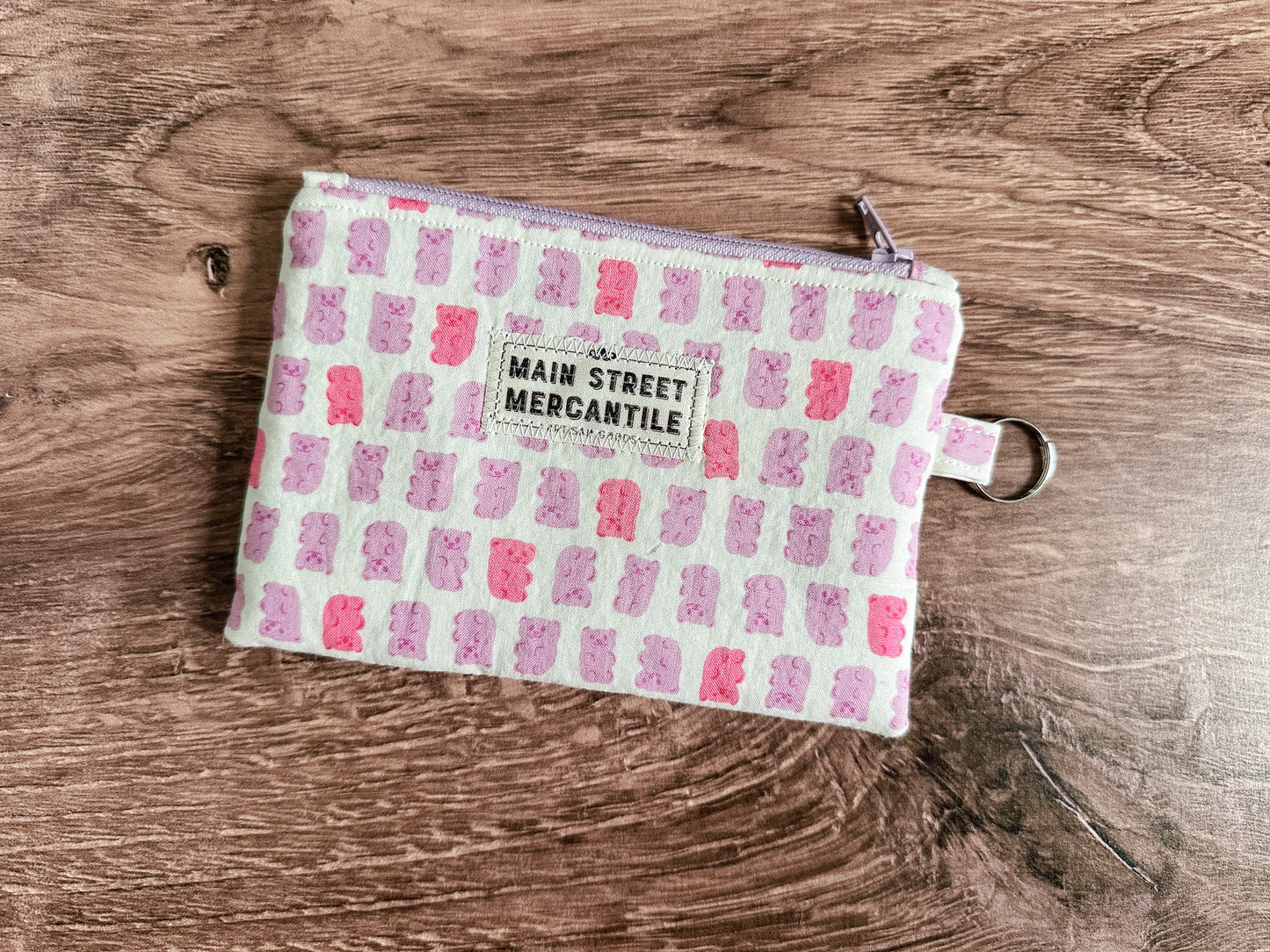Racoon Quilted Zipper Pouch