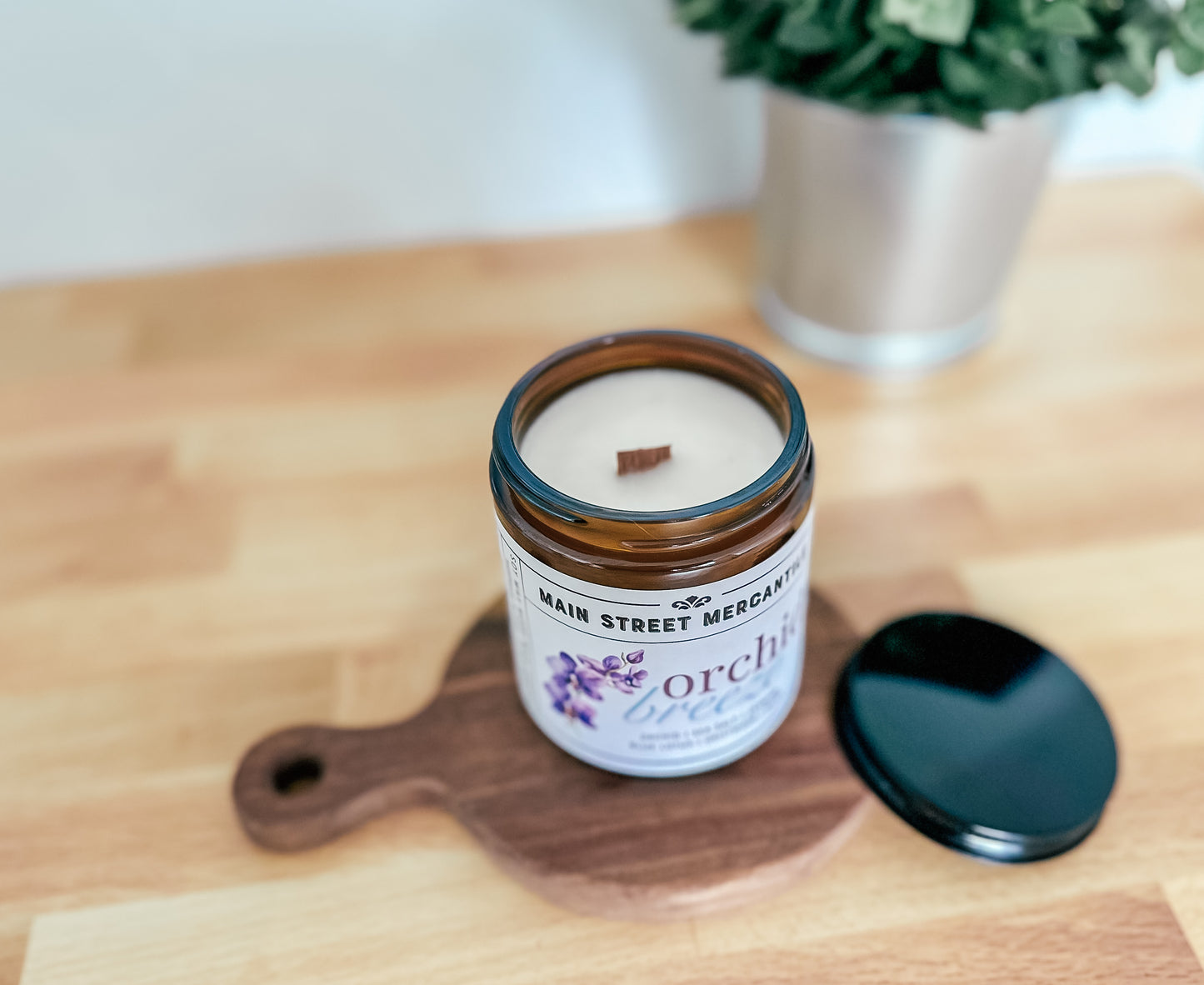 Orchid Breeze Wood Wick Soy Candle
