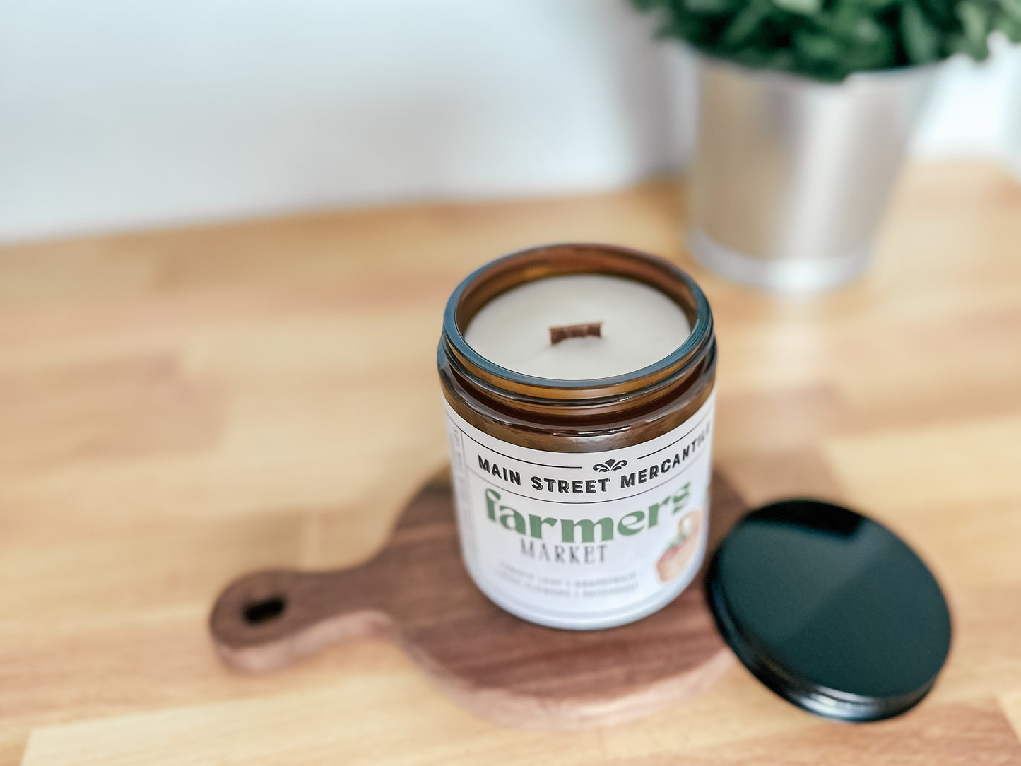 Farmers Market Wood Wick Soy Candle
