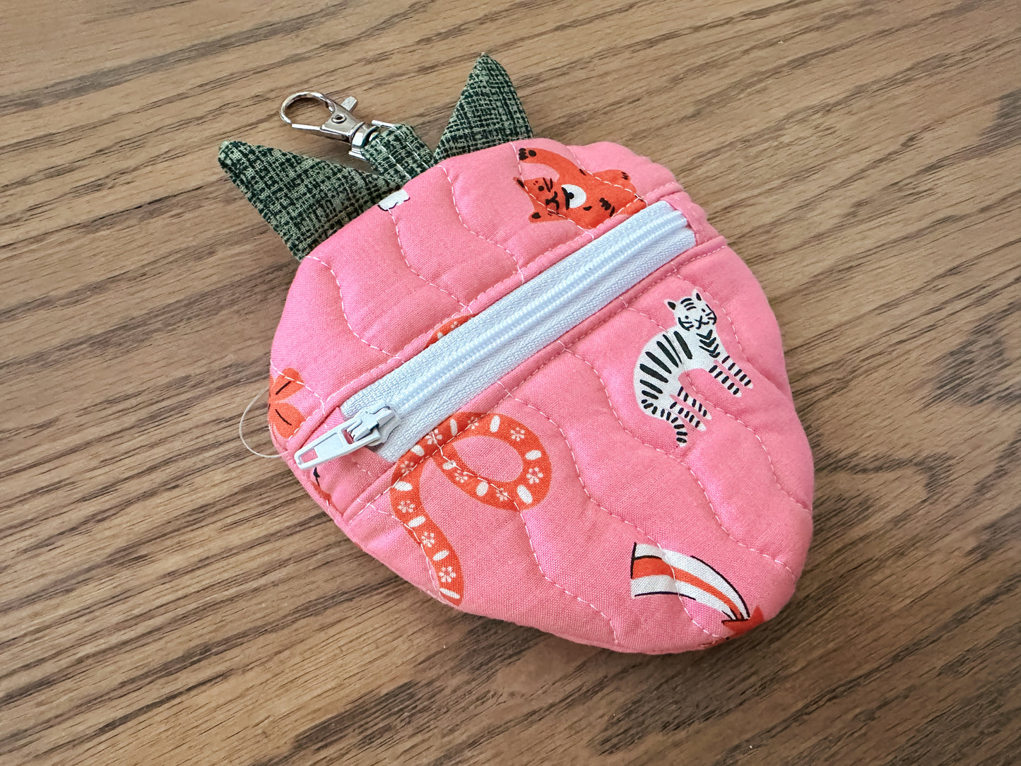 Quilted Strawberry Coin Purse - Ruby Star Society Lucky Pink