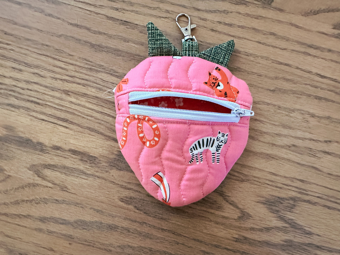 Quilted Strawberry Coin Purse - Ruby Star Society Lucky Pink