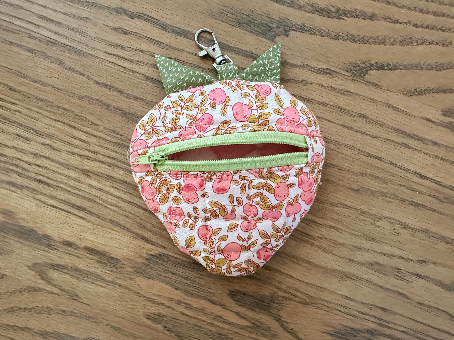 Quilted Strawberry Coin Purse - Heather Ross Fruit
