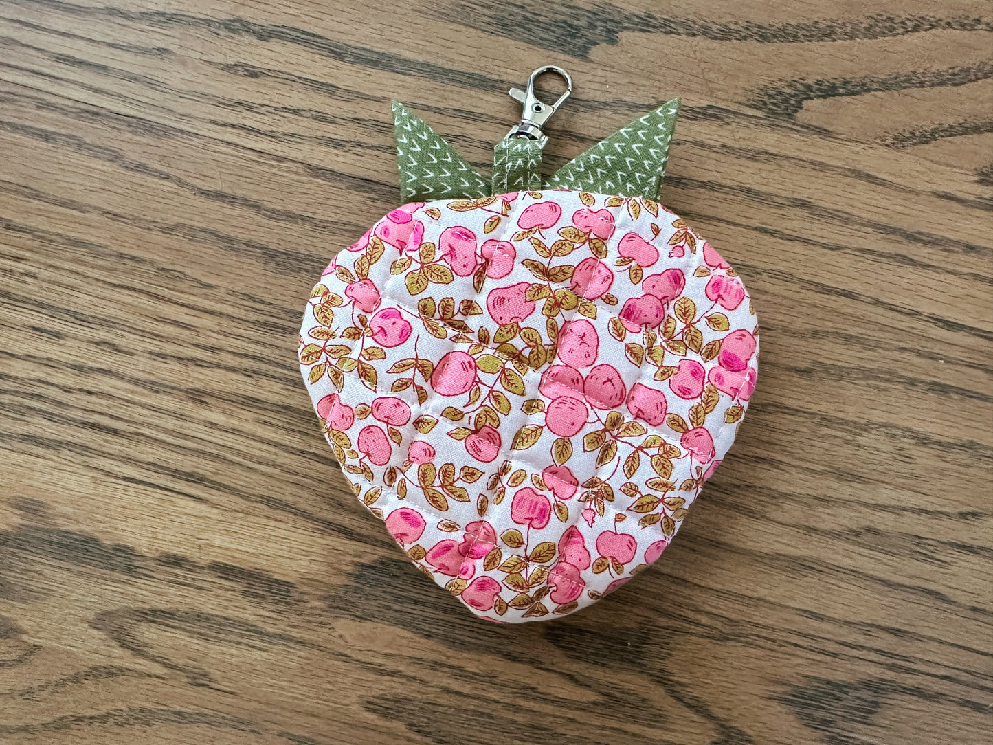 Quilted Strawberry Coin Purse - Heather Ross Fruit