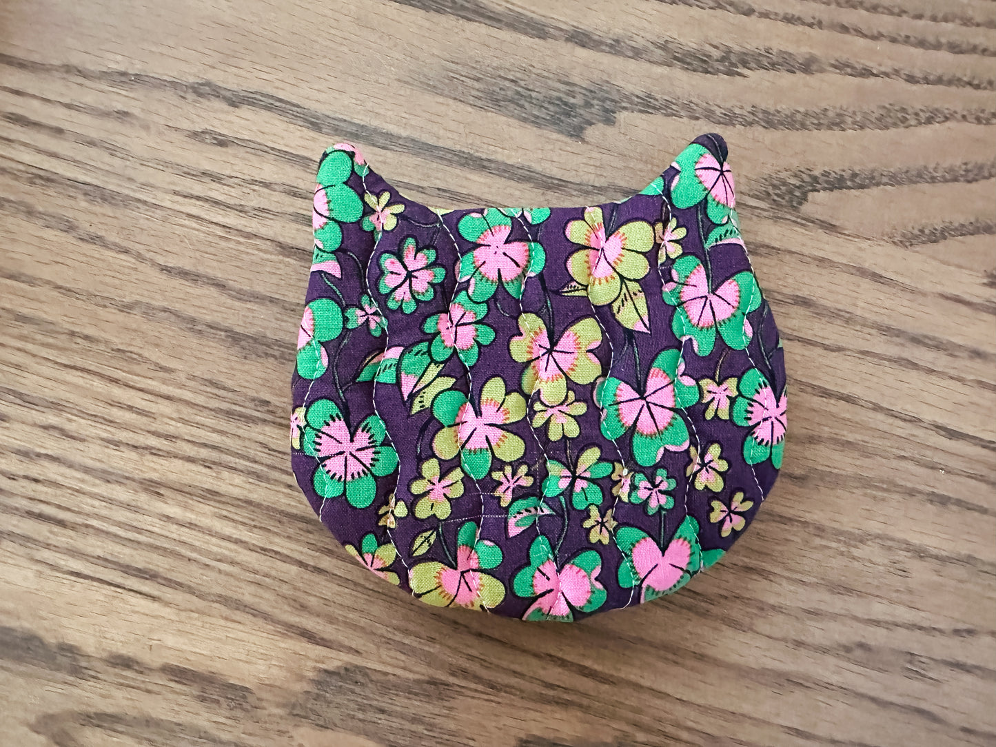 Cat Zipper Coin Purse - Heather Ross Clovers