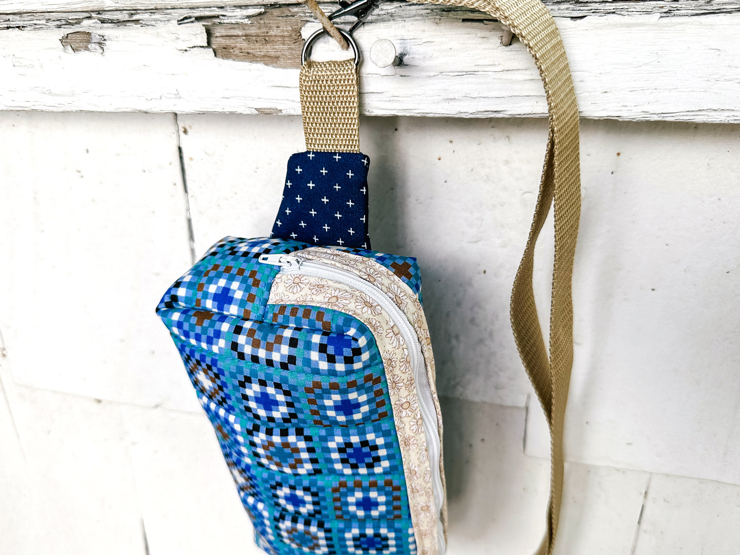 Quilted Alpen Crossbody Bum Bag - Granny Square Ruby Star Society