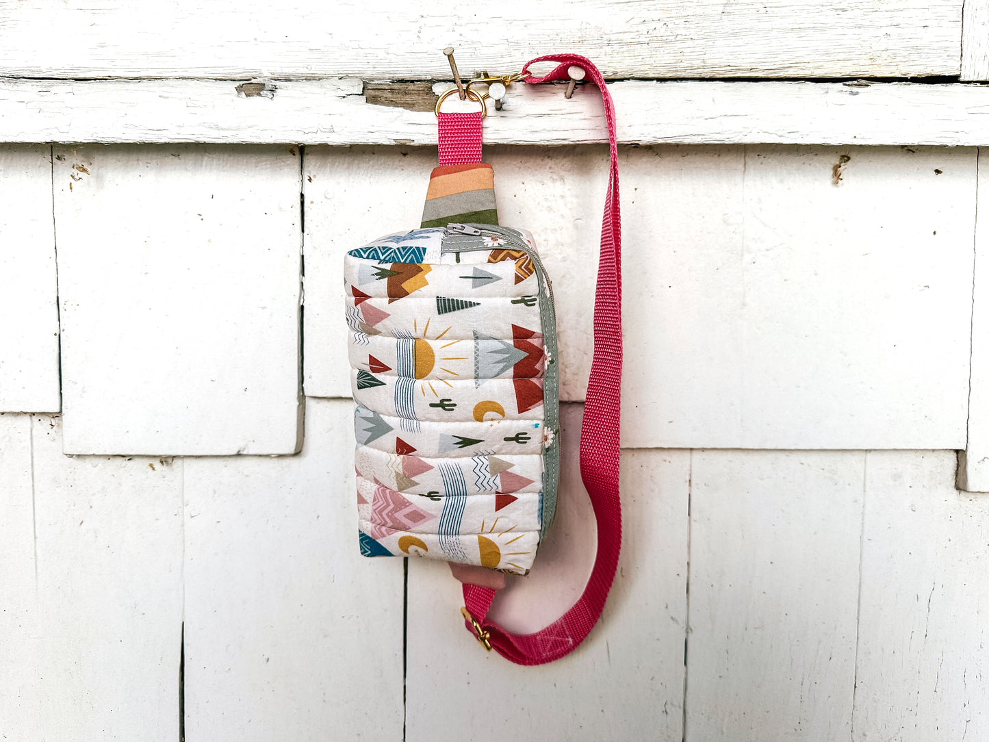 Quilted Alpen Crossbody Bum Bag - Boho Mountains