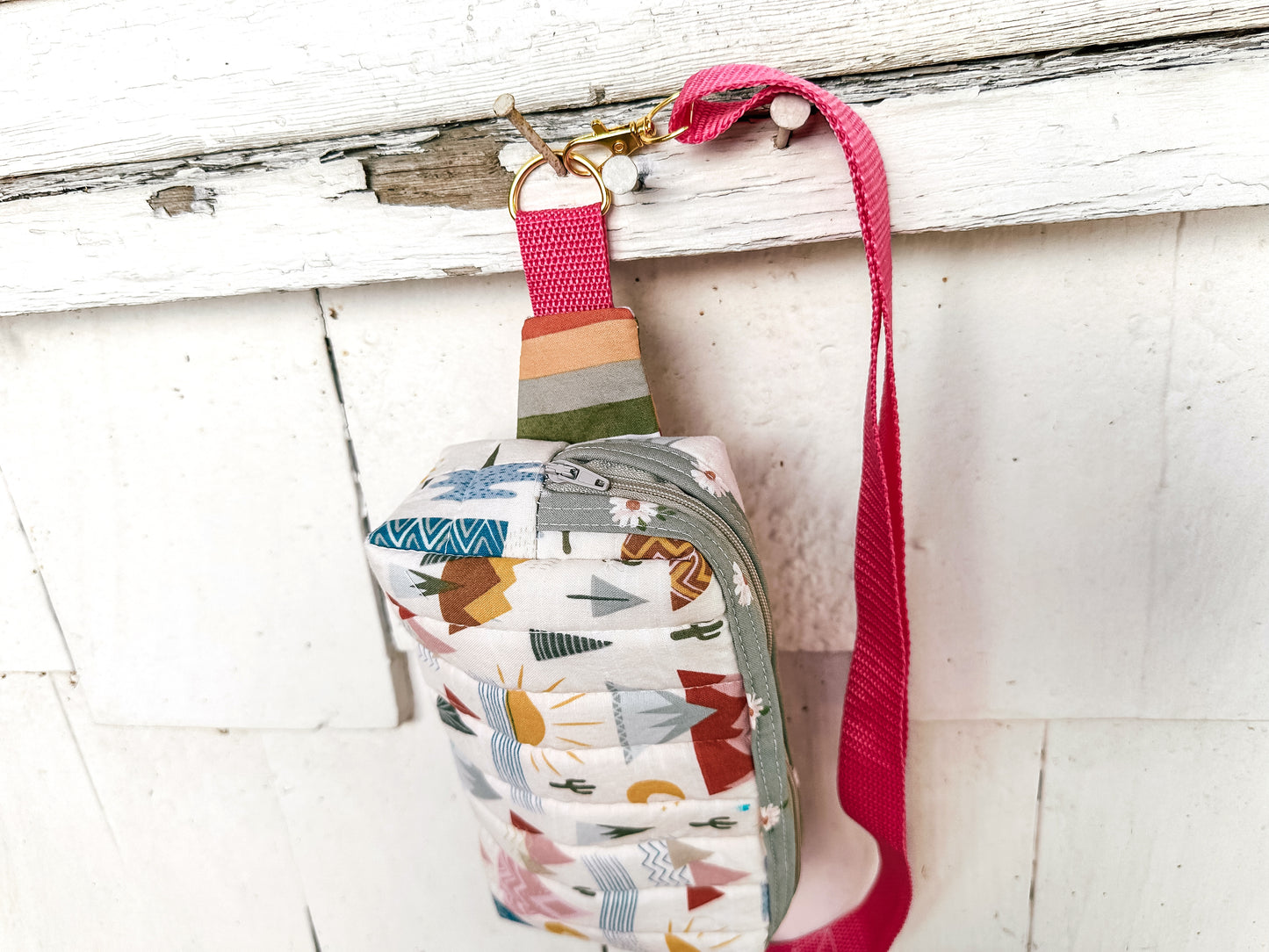 Quilted Alpen Crossbody Bum Bag - Boho Mountains