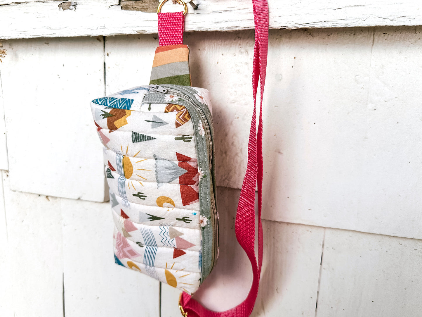Quilted Alpen Crossbody Bum Bag - Boho Mountains