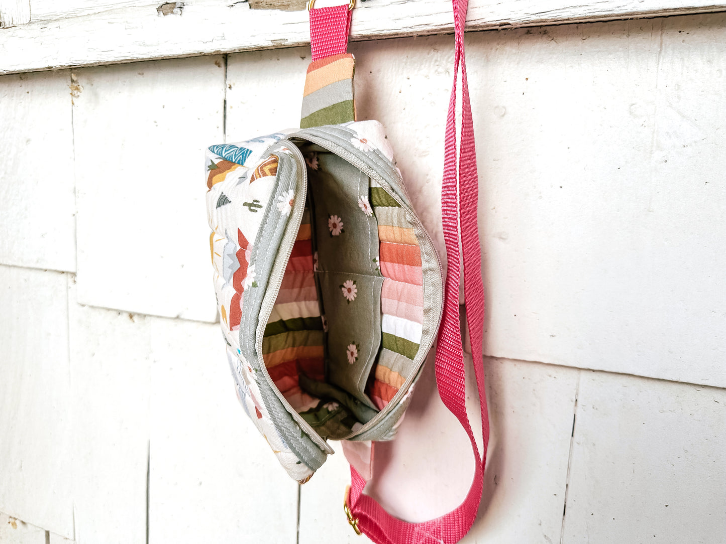 Quilted Alpen Crossbody Bum Bag - Boho Mountains