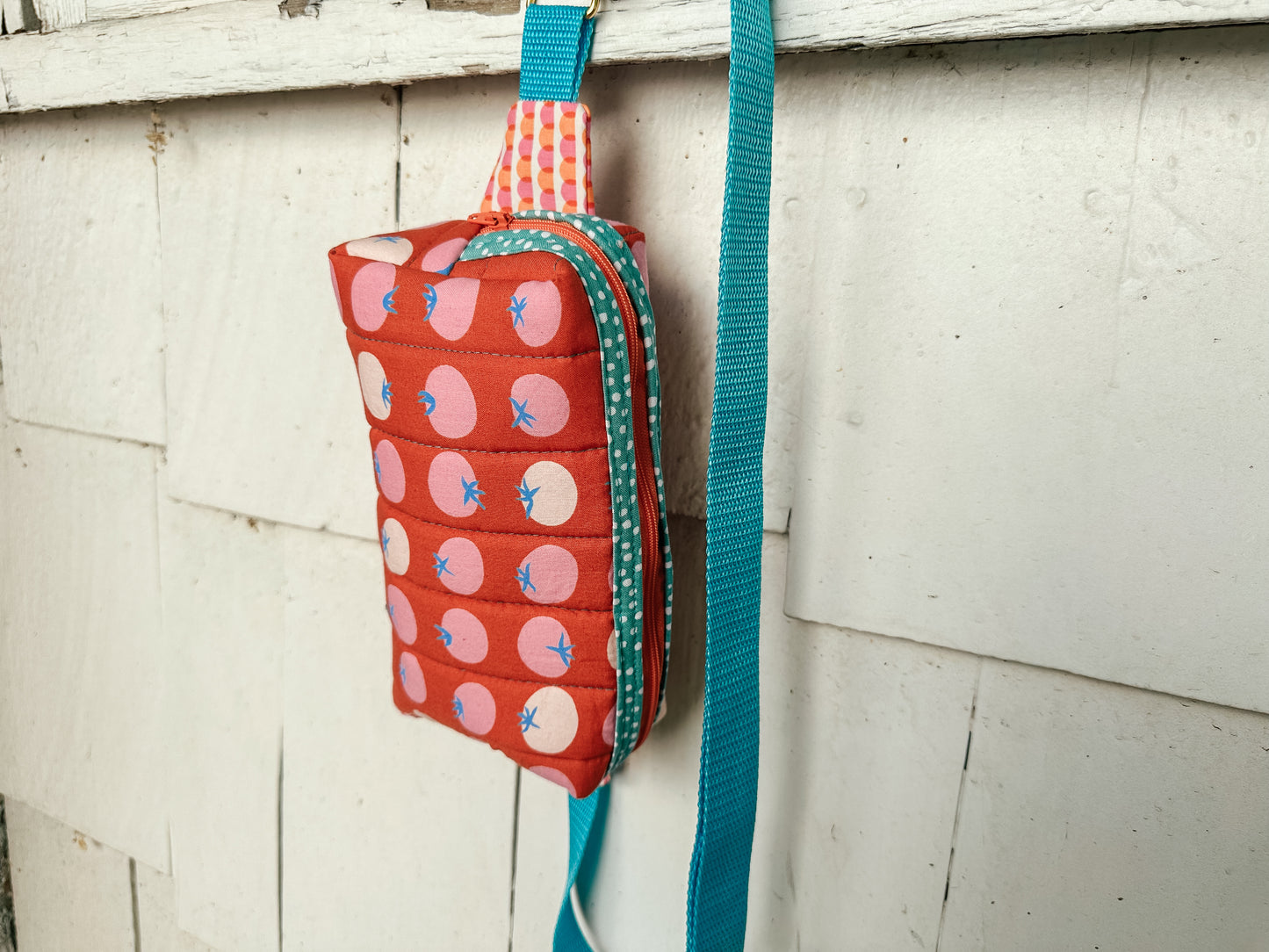 Quilted Alpen Crossbody Bum Bag - Red Tomatoes Ruby Star Society