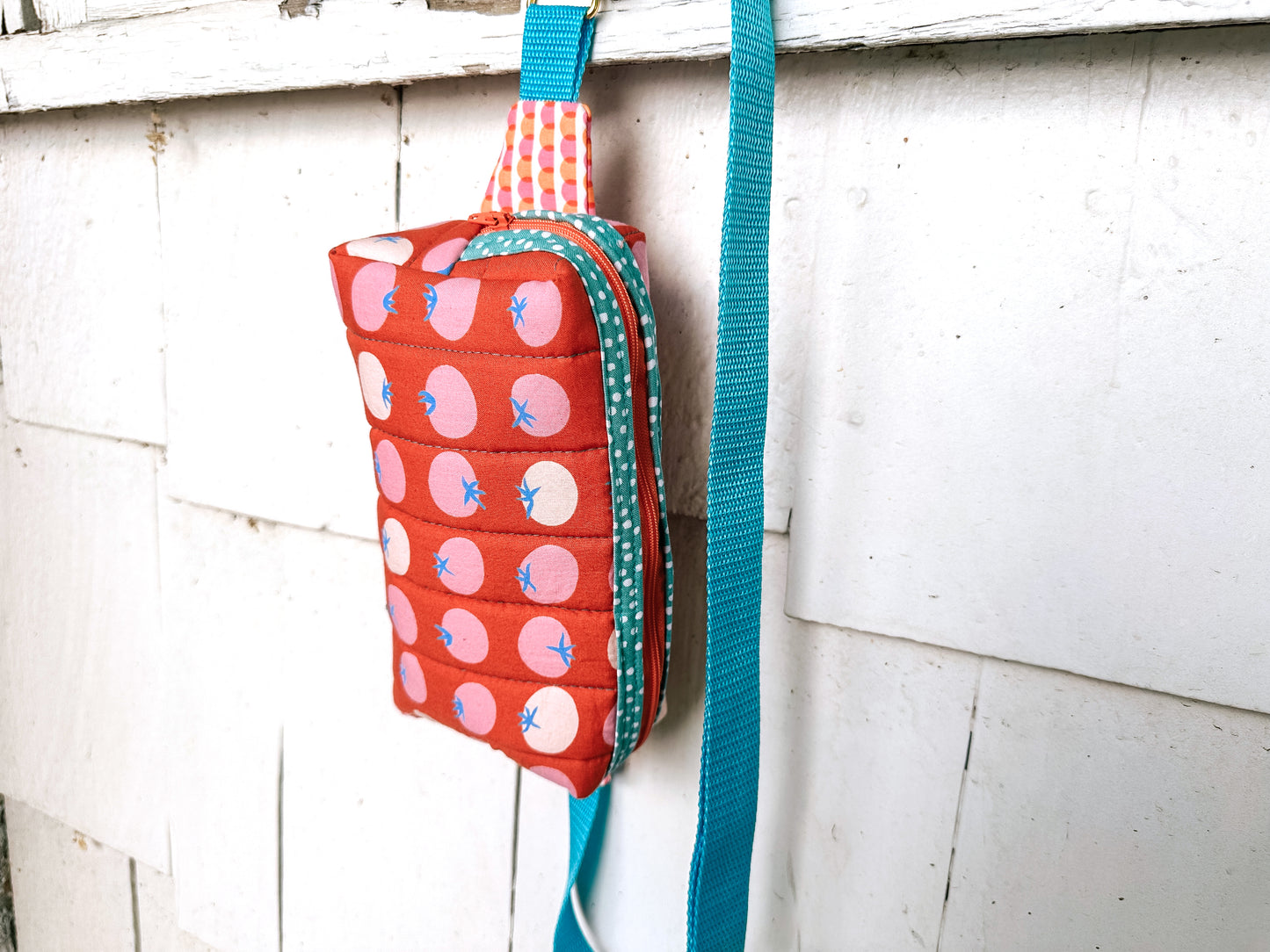 Quilted Alpen Crossbody Bum Bag - Red Tomatoes Ruby Star Society