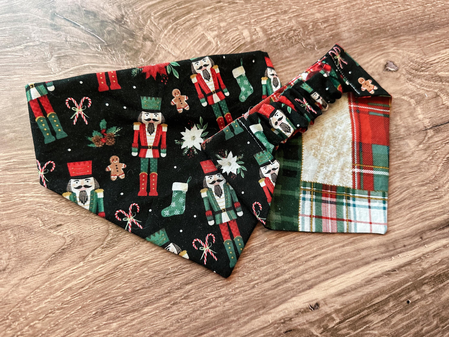 Nutcracker Holiday Reversible Scrunchie Dog Bandana