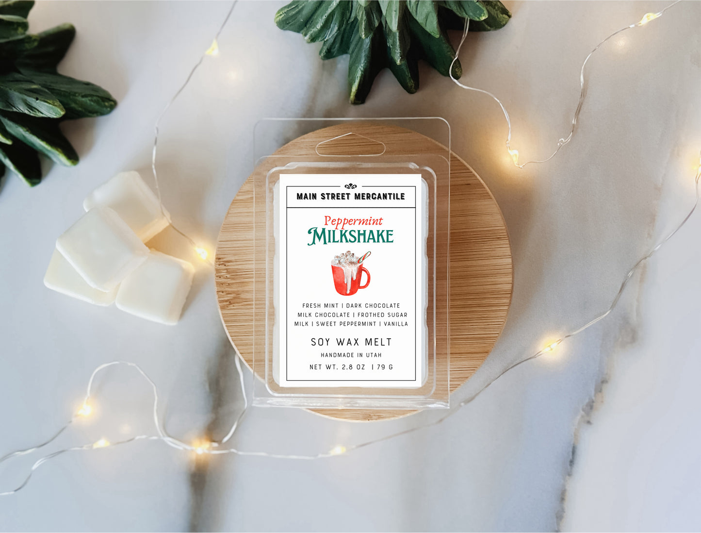 Peppermint Milkshake Wood Wick Soy Candle