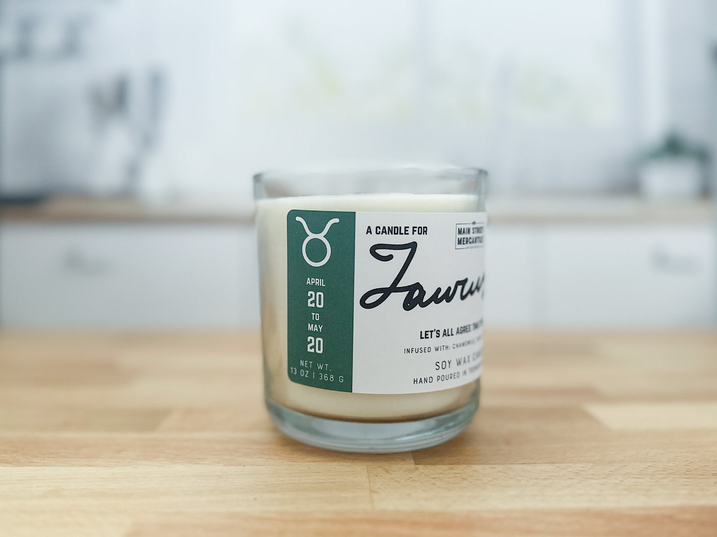 Taurus Zodiac Candle