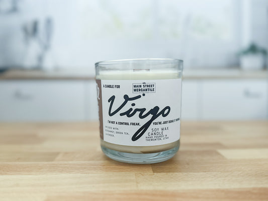 Virgo Zodiac Candle