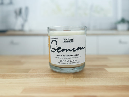 Gemini Zodiac Candle
