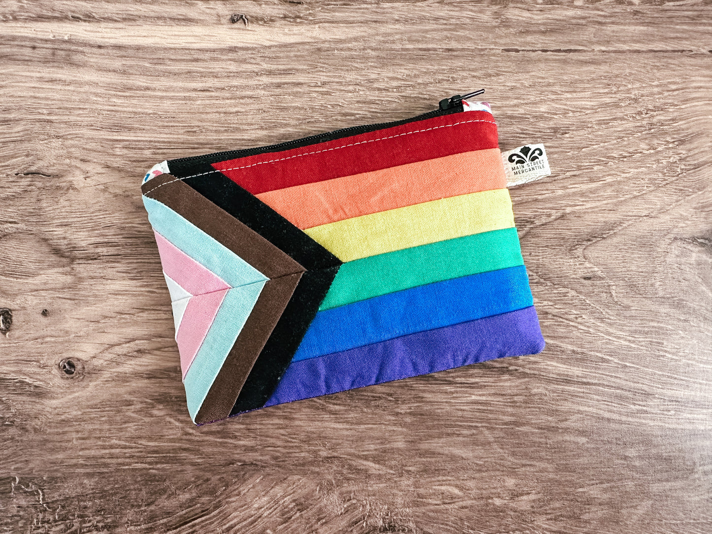 Progress Pride Flag Zipper Pouch