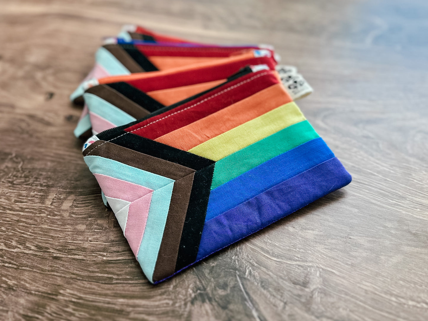 Progress Pride Flag Zipper Pouch