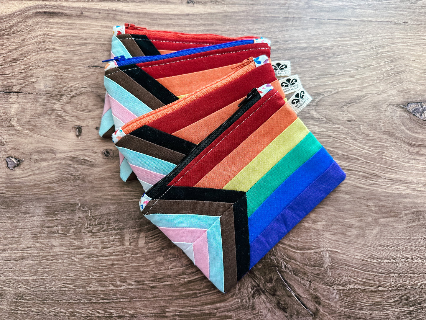 Progress Pride Flag Zipper Pouch