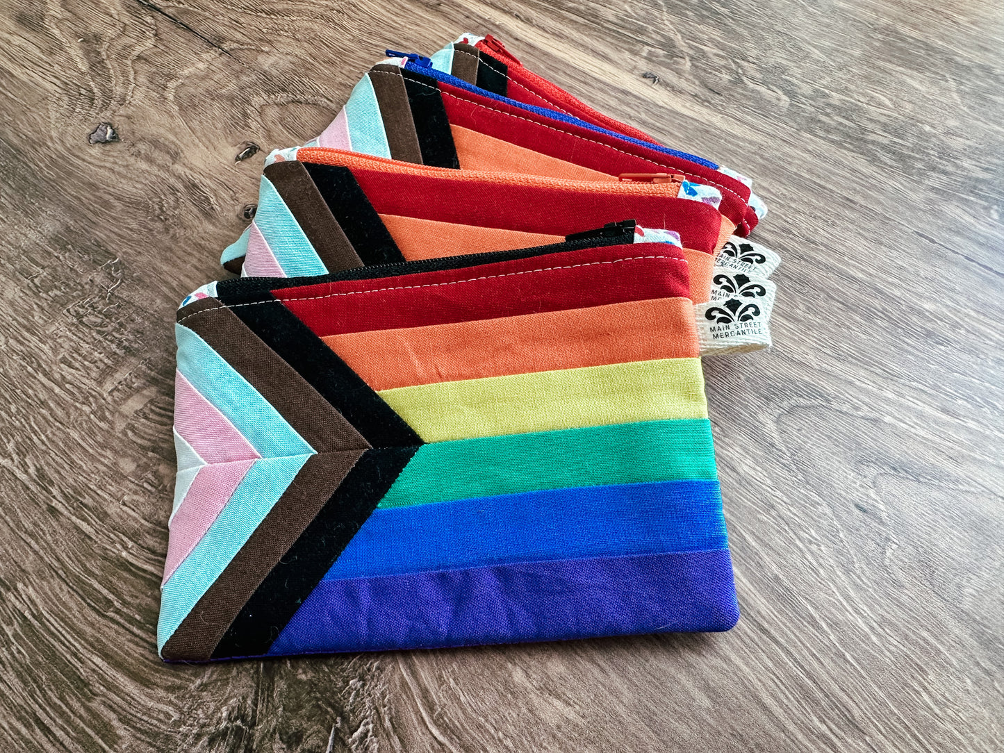 Progress Pride Flag Zipper Pouch
