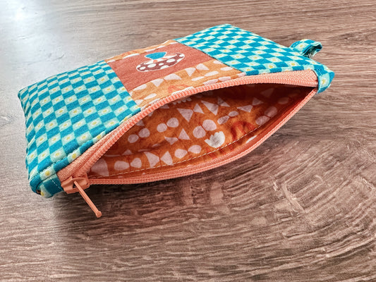 Mushroom Quilted Zipper Pouch