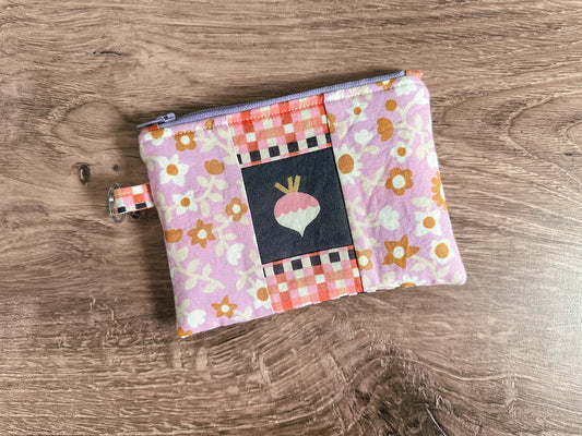 Racoon Quilted Zipper Pouch