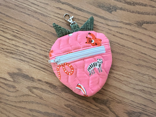 Quilted Strawberry Coin Purse - Ruby Star Society Lucky Pink