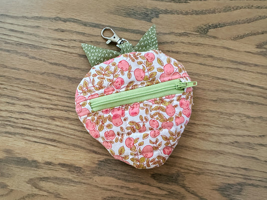 Quilted Strawberry Coin Purse - Heather Ross Fruit