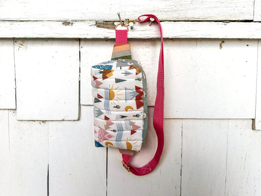 Quilted Alpen Crossbody Bum Bag - Boho Mountains