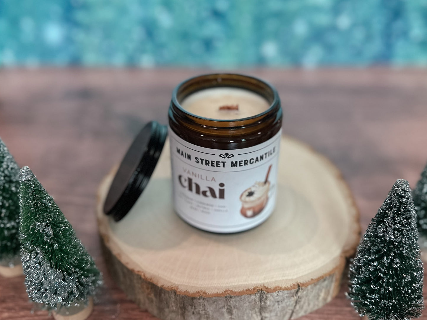 Vanilla Chai Latte Wood Wick Soy Candle