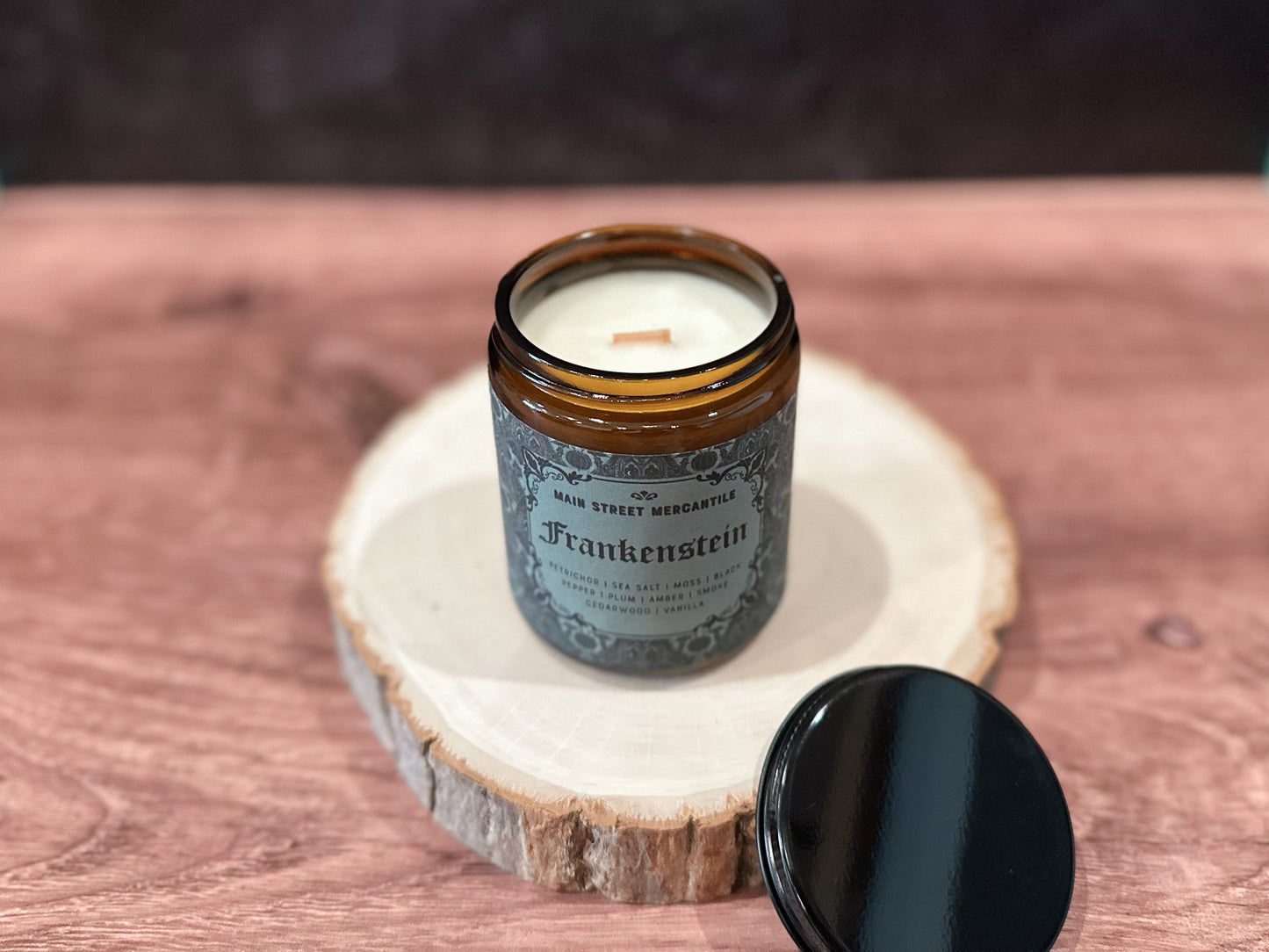 Frankenstein Bookish Wood Wick Candle