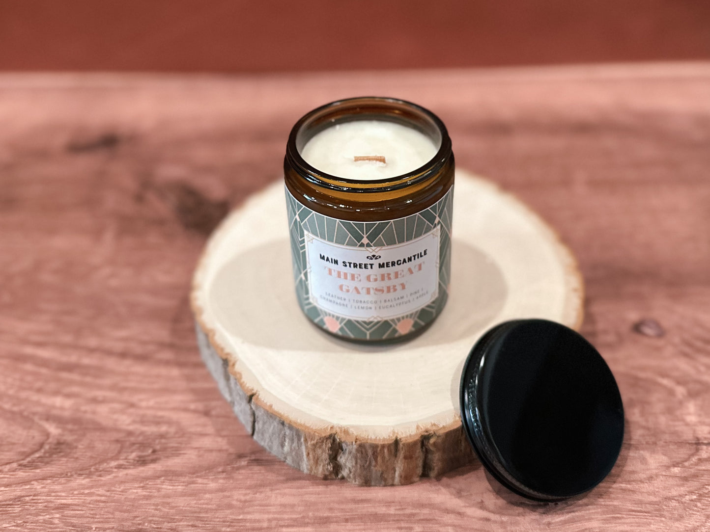 Great Gatsby Bookish Wood Wick Candle
