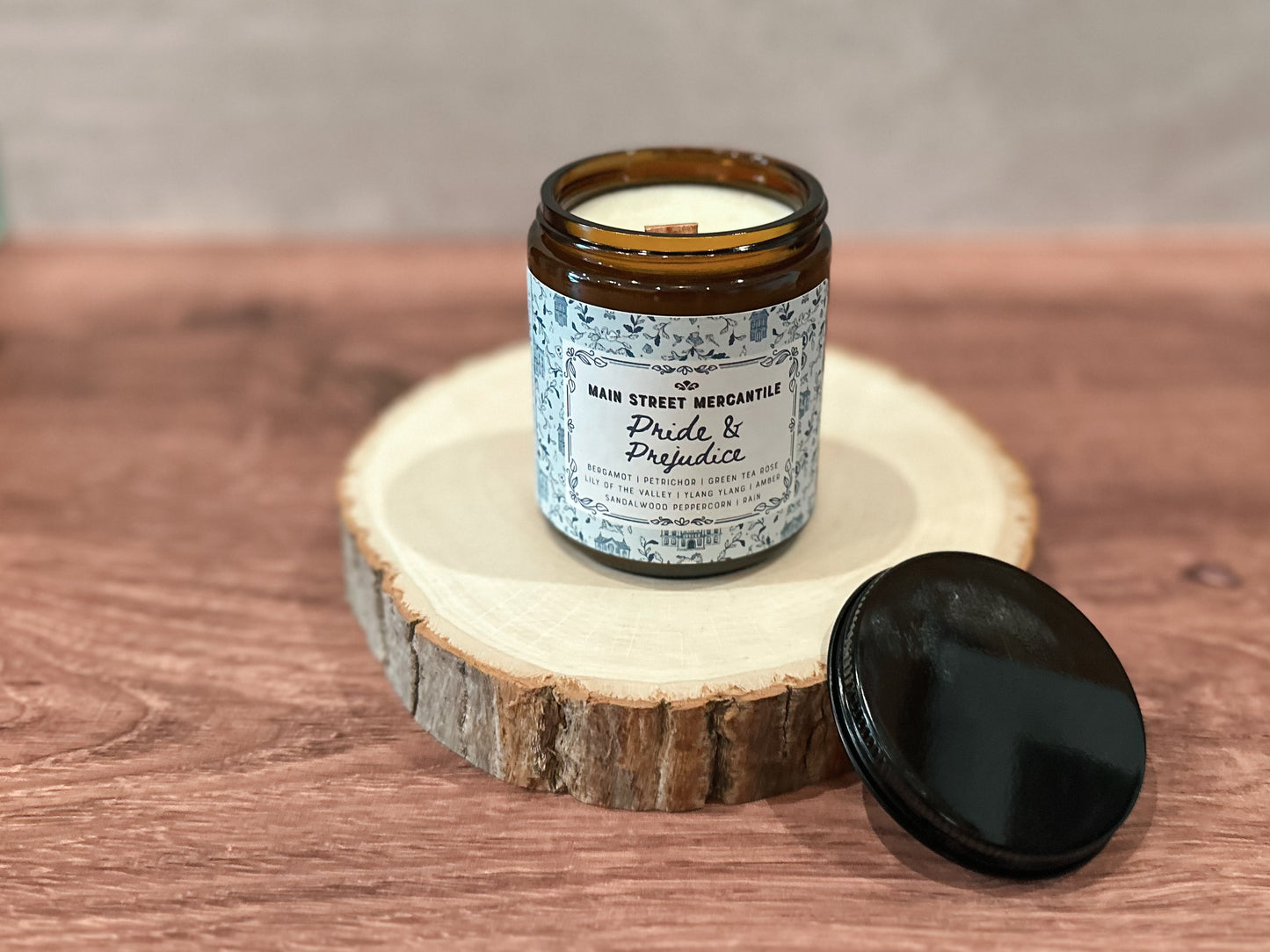 Pride and Prejudice Bookish Wood Wick Candle