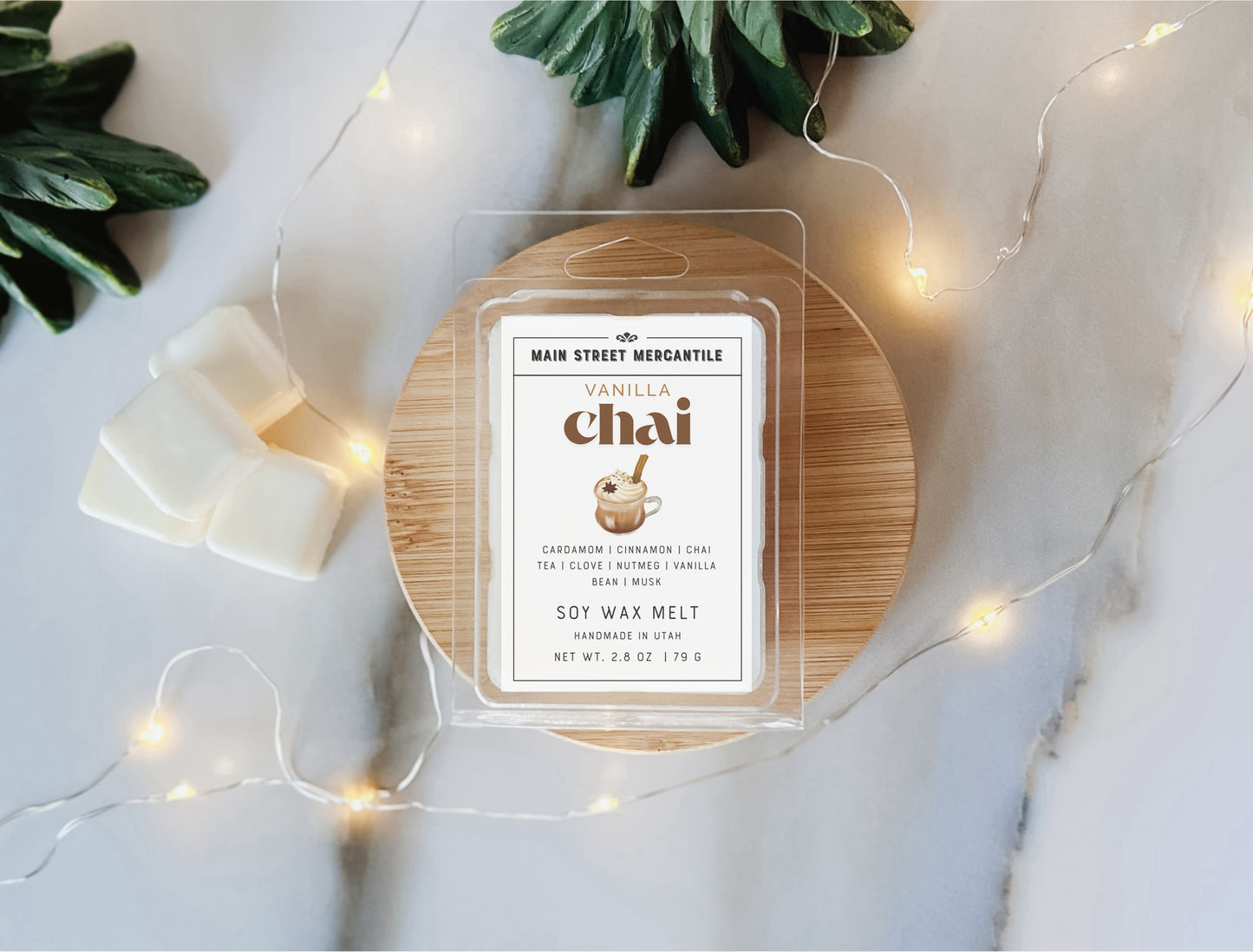 Vanilla Chai Latte Wood Wick Soy Candle