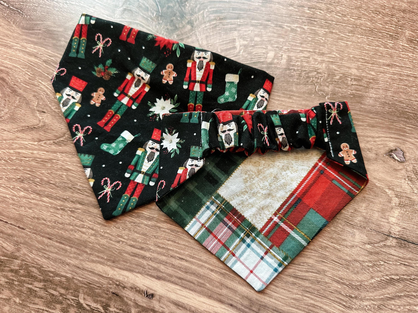 Nutcracker Holiday Reversible Scrunchie Dog Bandana