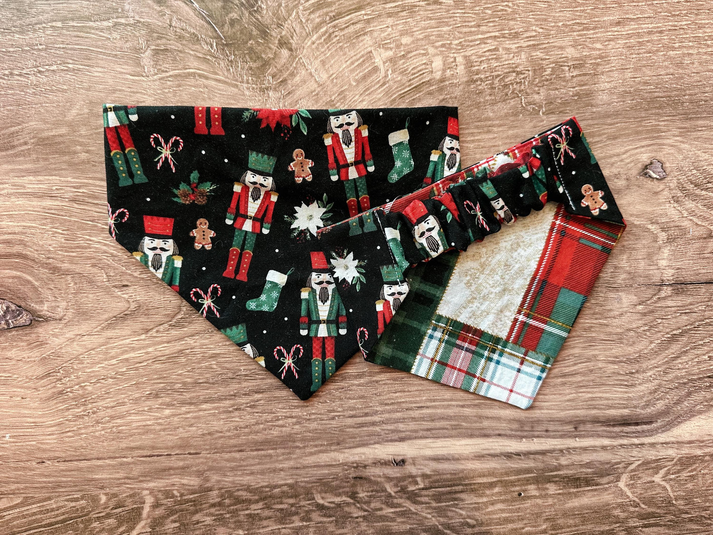 Nutcracker Holiday Reversible Scrunchie Dog Bandana