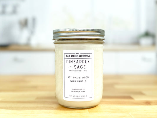 Pineapple + Sage Soy Candle