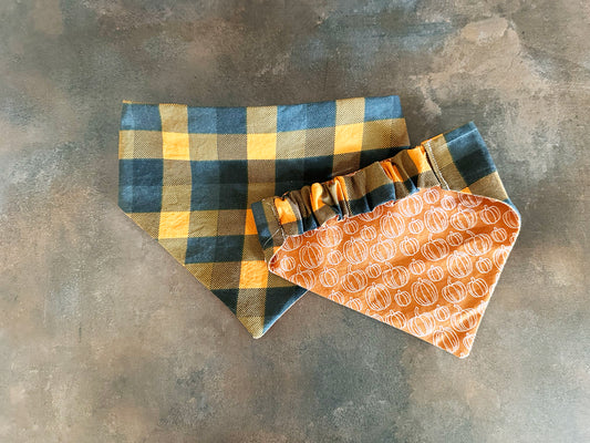 Pumpkin Plaid Bandana